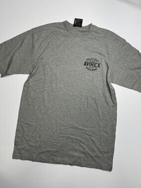 Avirex Sky Kings T Shirt Mens Large Gray Y2K Logo Graphic Tee Hip Hop